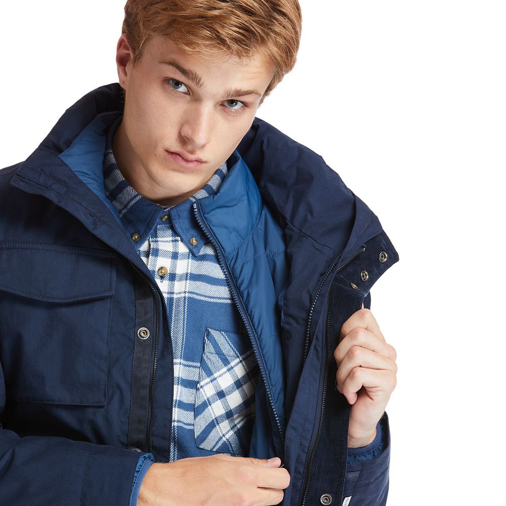 Chaquetas Timberland Argentina Hombre - Snowdon Peak 3-In-1 M65 Waterproof - Azul Marino - KOCSXQ-46